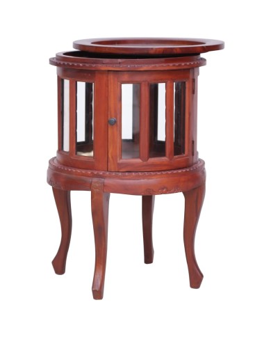 Armoire de vitrine Marron 50x50x76 cm Bois d'acajou massif