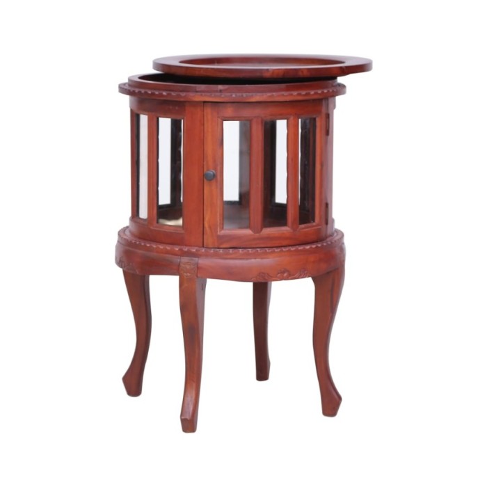 Armoire de vitrine Marron 50x50x76 cm Bois d'acajou massif