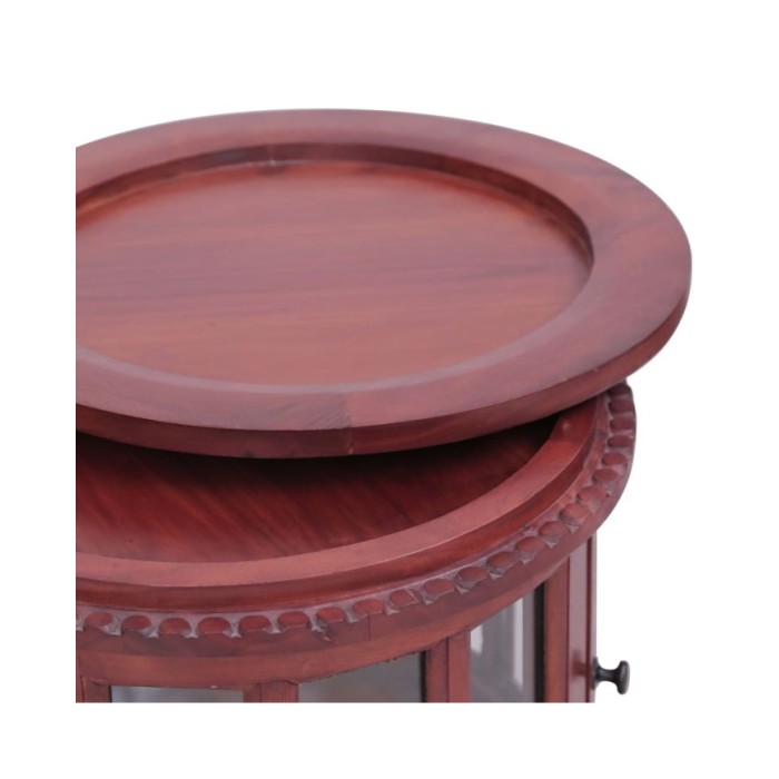 Armoire de vitrine Marron 50x50x76 cm Bois d'acajou massif