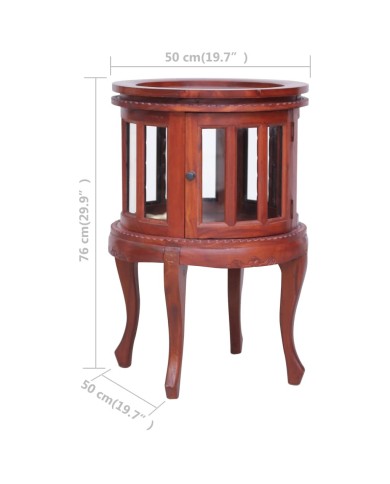 Armoire de vitrine Marron 50x50x76 cm Bois d'acajou massif