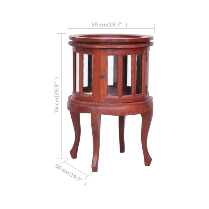 Armoire de vitrine Marron 50x50x76 cm Bois d'acajou massif