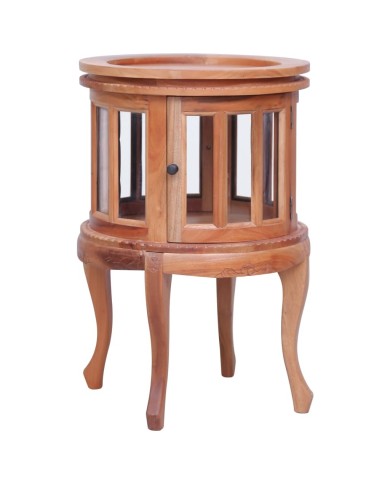 Armoire de vitrine Naturel 50x50x76 cm Bois d'acajou massif