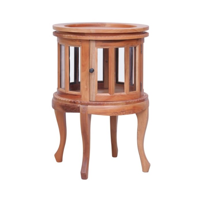 Armoire de vitrine Naturel 50x50x76 cm Bois d'acajou massif