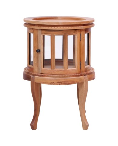 Armoire de vitrine Naturel 50x50x76 cm Bois d'acajou massif