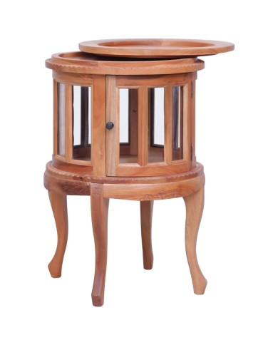 Armoire de vitrine Naturel 50x50x76 cm Bois d'acajou massif