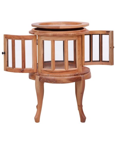 Armoire de vitrine Naturel 50x50x76 cm Bois d'acajou massif