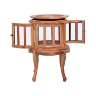 Armoire de vitrine Naturel 50x50x76 cm Bois d'acajou massif