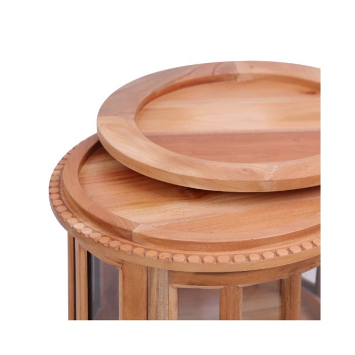 Armoire de vitrine Naturel 50x50x76 cm Bois d'acajou massif