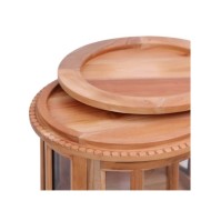 Armoire de vitrine Naturel 50x50x76 cm Bois d'acajou massif