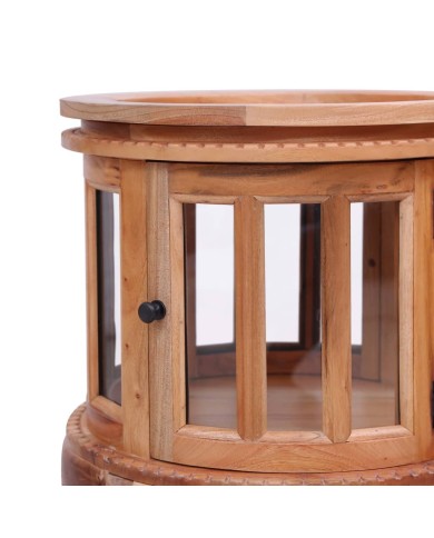 Armoire de vitrine Naturel 50x50x76 cm Bois d'acajou massif