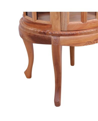 Armoire de vitrine Naturel 50x50x76 cm Bois d'acajou massif