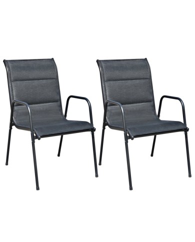 Ensemble de bistro 3 pcs Acier Noir