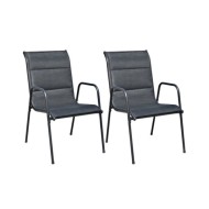 Ensemble de bistro 3 pcs Acier Noir