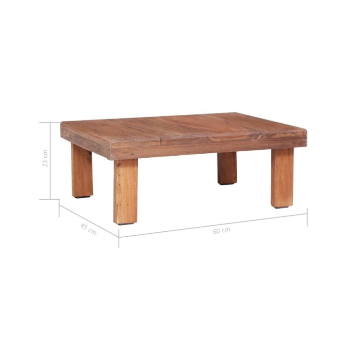Table basse 60 x 45 x 23 cm Bois de récupération solide