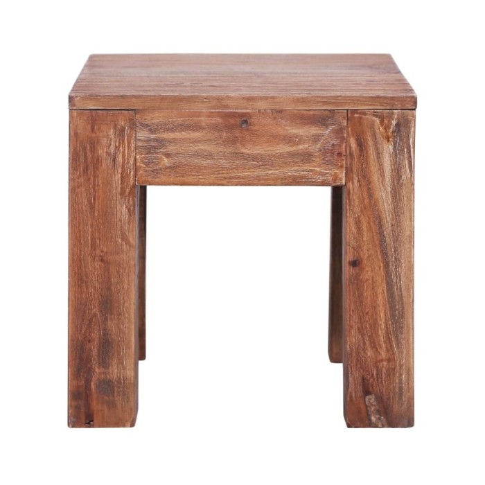 Table basse 30 x 30 x 30 cm Bois de récupération massif