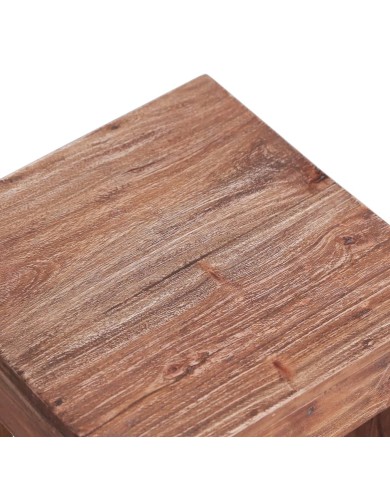 Table basse 30 x 30 x 30 cm Bois de récupération massif