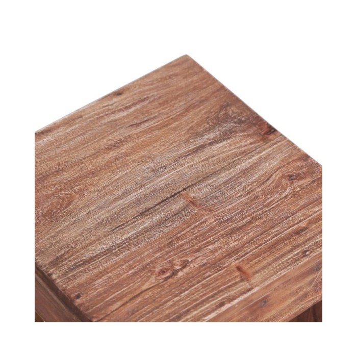 Table basse 30 x 30 x 30 cm Bois de récupération massif