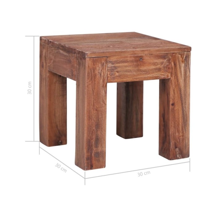 Table basse 30 x 30 x 30 cm Bois de récupération massif