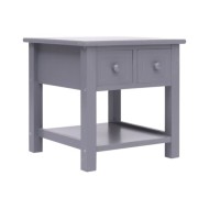 Table d'appoint Gris 40x40x40 cm Bois de Paulownia