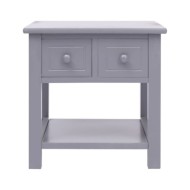 Table d'appoint Gris 40x40x40 cm Bois de Paulownia