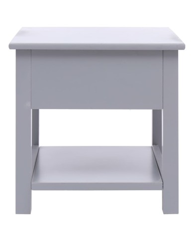 Table d'appoint Gris 40x40x40 cm Bois de Paulownia