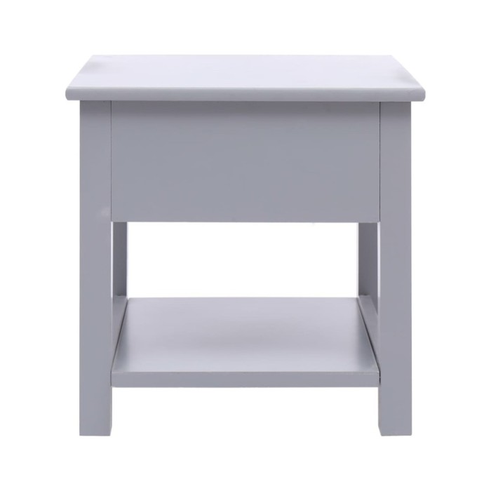 Table d'appoint Gris 40x40x40 cm Bois de Paulownia