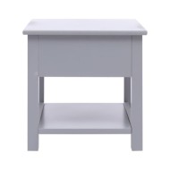 Table d'appoint Gris 40x40x40 cm Bois de Paulownia