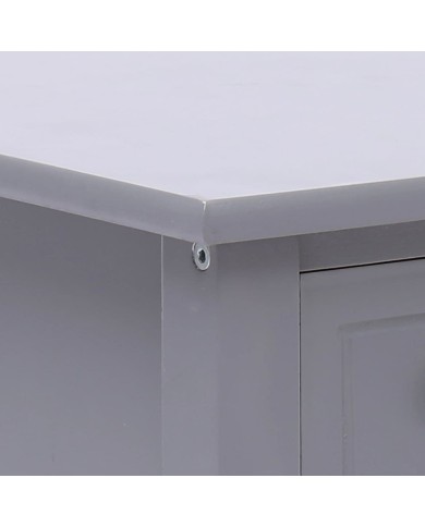 Table d'appoint Gris 40x40x40 cm Bois de Paulownia