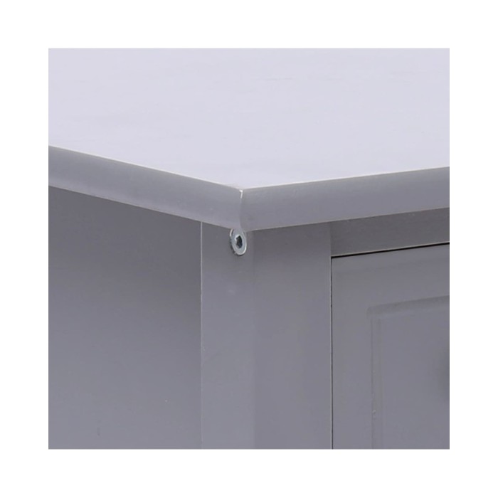 Table d'appoint Gris 40x40x40 cm Bois de Paulownia