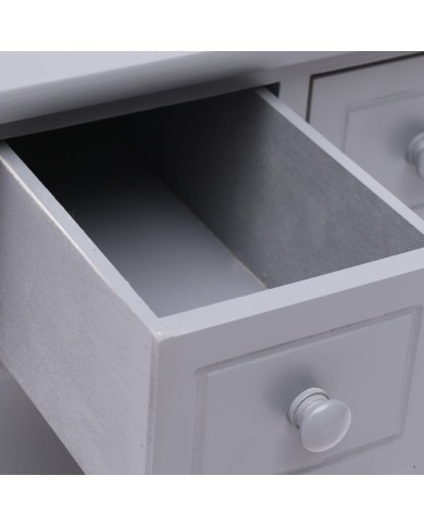 Table d'appoint Gris 40x40x40 cm Bois de Paulownia