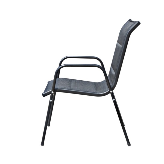 Ensemble de bistro 3 pcs Acier Noir