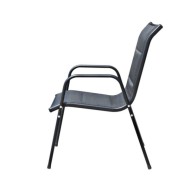 Ensemble de bistro 3 pcs Acier Noir