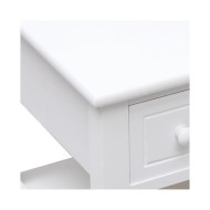 Table d'appoint Blanc 40x40x40 cm Bois de Paulownia