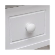 Table d'appoint Blanc 40x40x40 cm Bois de Paulownia