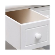 Table d'appoint Blanc 40x40x40 cm Bois de Paulownia