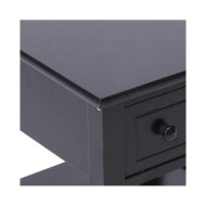 Table d'appoint Noir 40x40x40 cm Bois de Paulownia