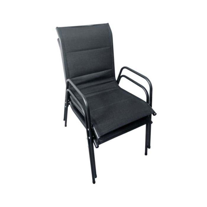 Ensemble de bistro 3 pcs Acier Noir