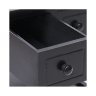 Table d'appoint Noir 40x40x40 cm Bois de Paulownia