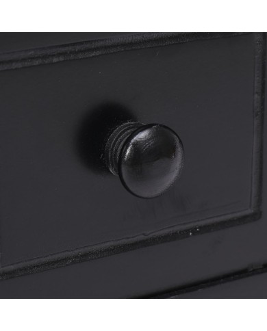 Table d'appoint Noir 40x40x40 cm Bois de Paulownia