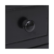 Table d'appoint Noir 40x40x40 cm Bois de Paulownia