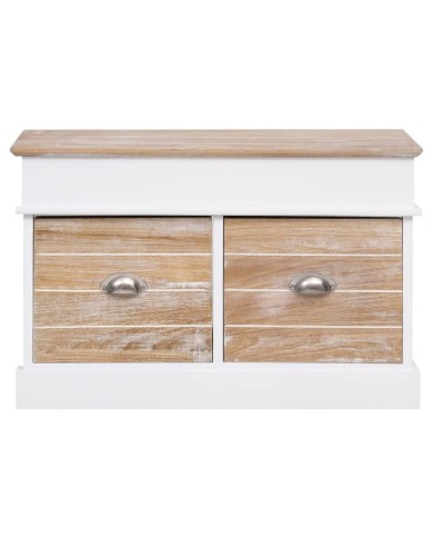 Banc d'entrée 70 x 35 x 45 cm Bois de Paulownia