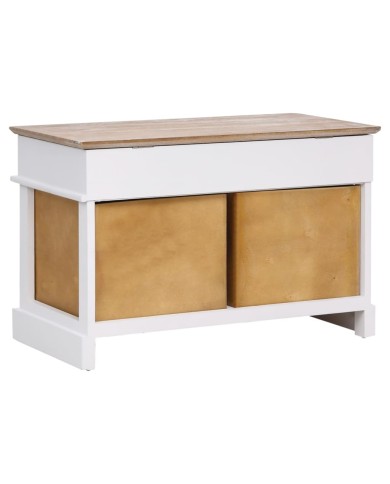 Banc d'entrée 70 x 35 x 45 cm Bois de Paulownia