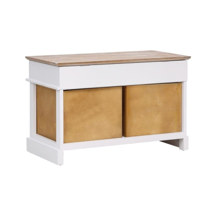 Banc d'entrée 70 x 35 x 45 cm Bois de Paulownia