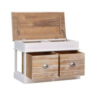 Banc d'entrée 70 x 35 x 45 cm Bois de Paulownia
