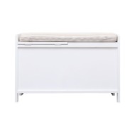 Banc d'entrée Blanc 70 x 33,5 x 45 cm Bois de Paulownia