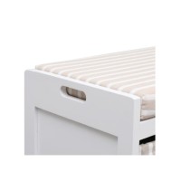 Banc d'entrée Blanc 70 x 33,5 x 45 cm Bois de Paulownia