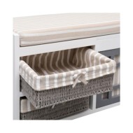 Banc d'entrée Blanc 70 x 33,5 x 45 cm Bois de Paulownia