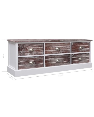 Banc d'entrée Marron 115x30x40 cm Bois