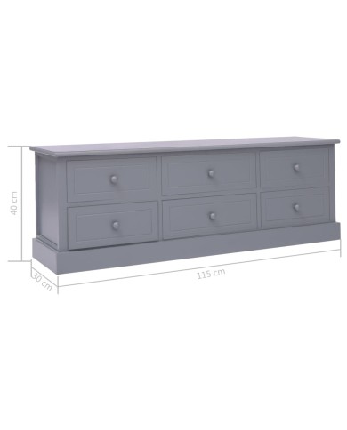 Banc d'entrée Gris foncé 115x30x40 cm Bois