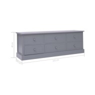 Banc d'entrée Gris foncé 115x30x40 cm Bois